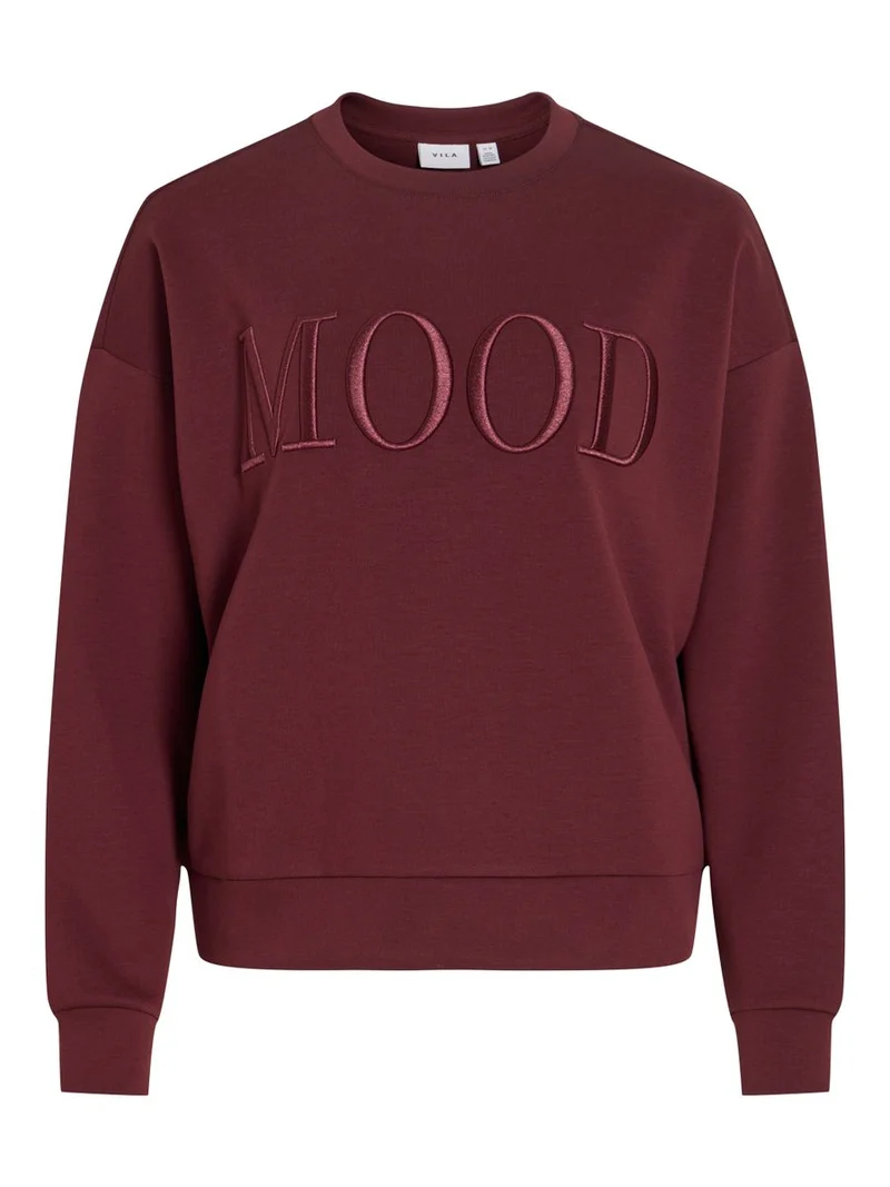 VIREFLECT MOOD EMB L/S SWEAT TOP/R/3