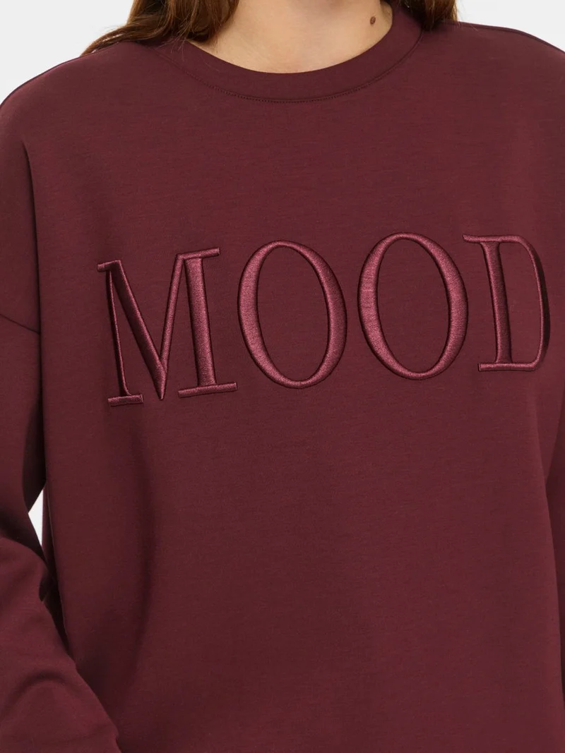 VIREFLECT MOOD EMB L/S SWEAT TOP/R/3