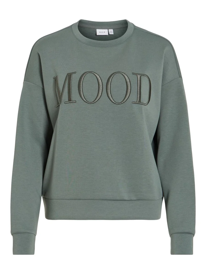VIREFLECT MOOD EMB L/S SWEAT TOP/R/3