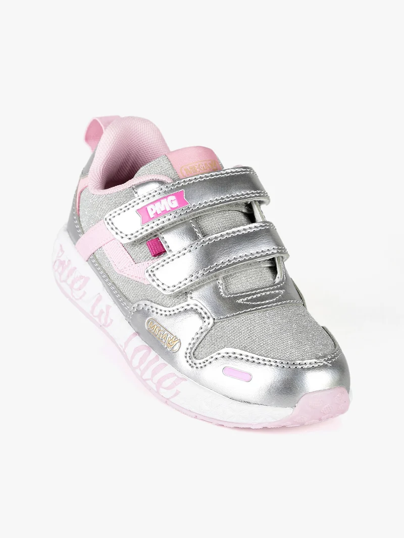 Sneakers da bambina con strappi - argento