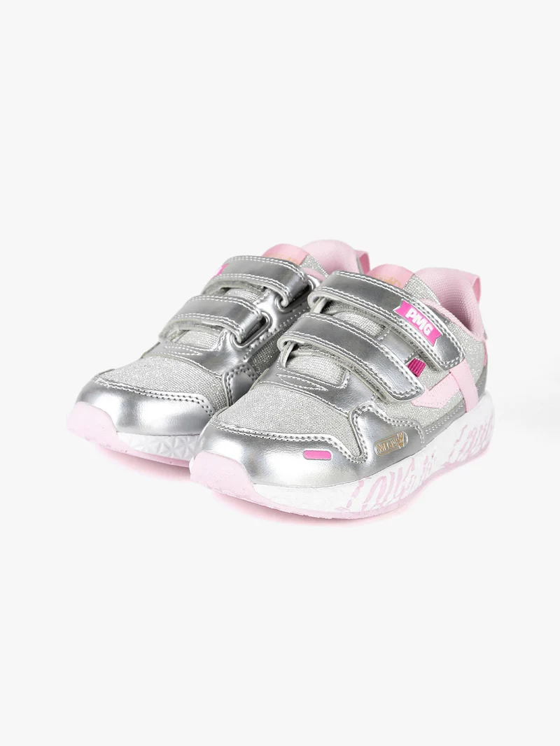 Sneakers da bambina con strappi - argento