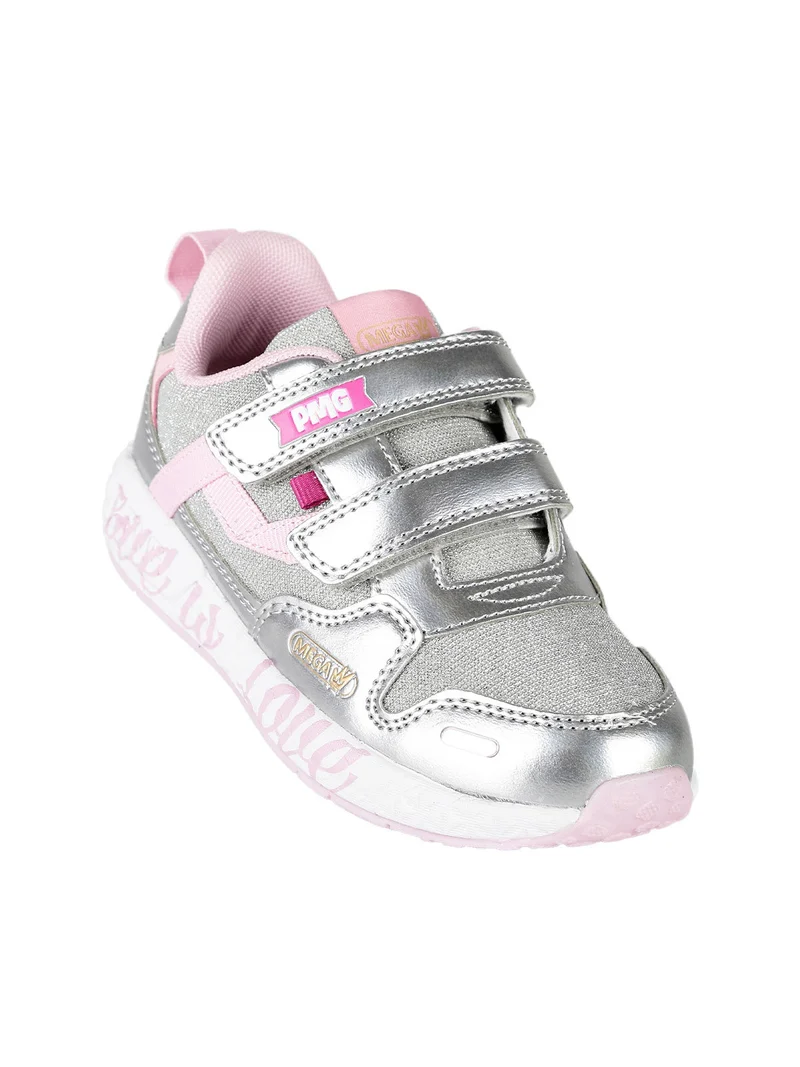 Sneakers da bambina con strappi - argento