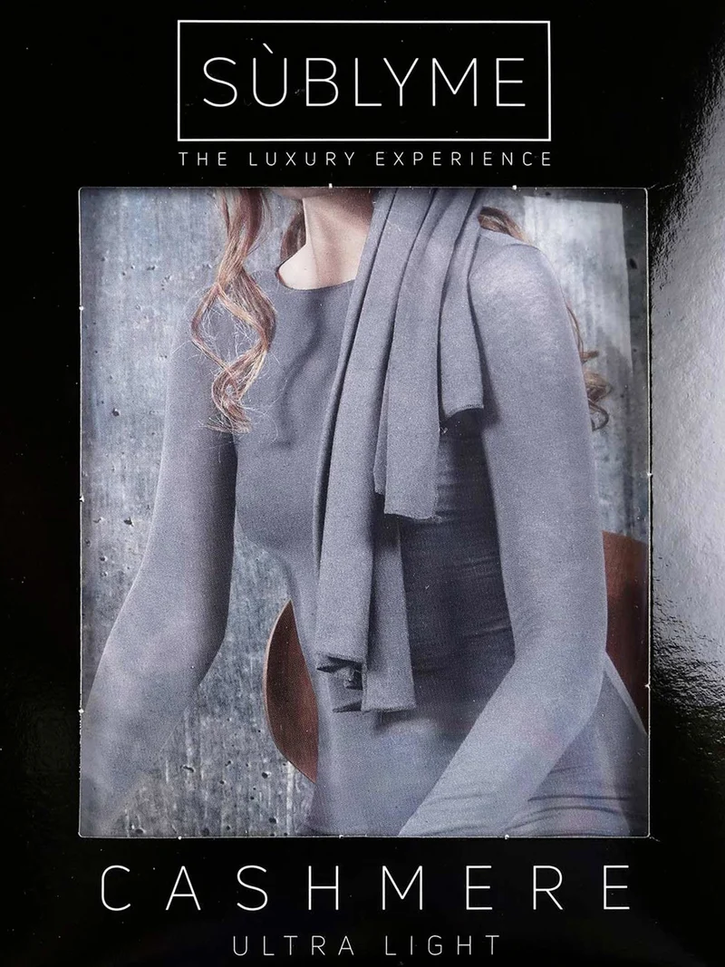 Maglietta donna in cashmere ultra light - grigio