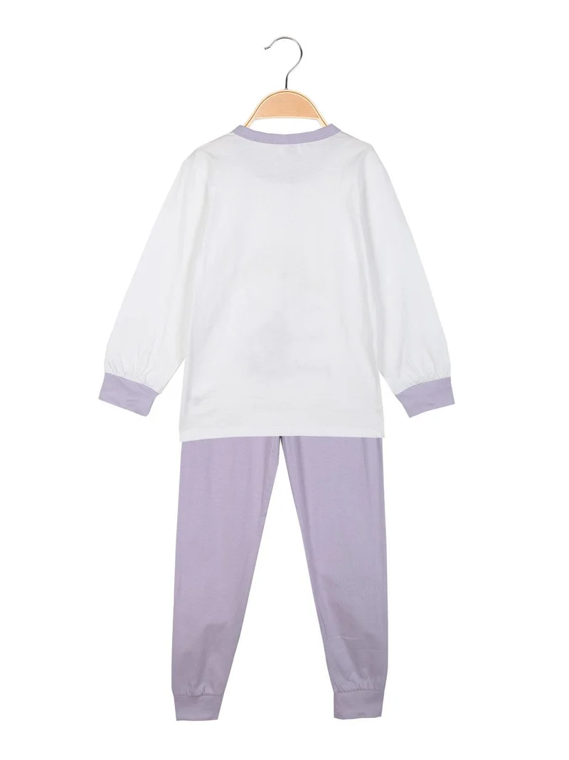 Pigiama lungo di cotone - bianco