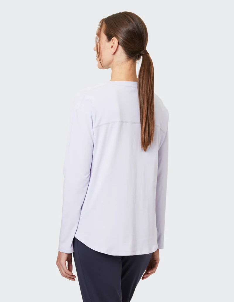 JOY ODILIA Langarm-Sportshirt Damen mit Orchideen-Motiv