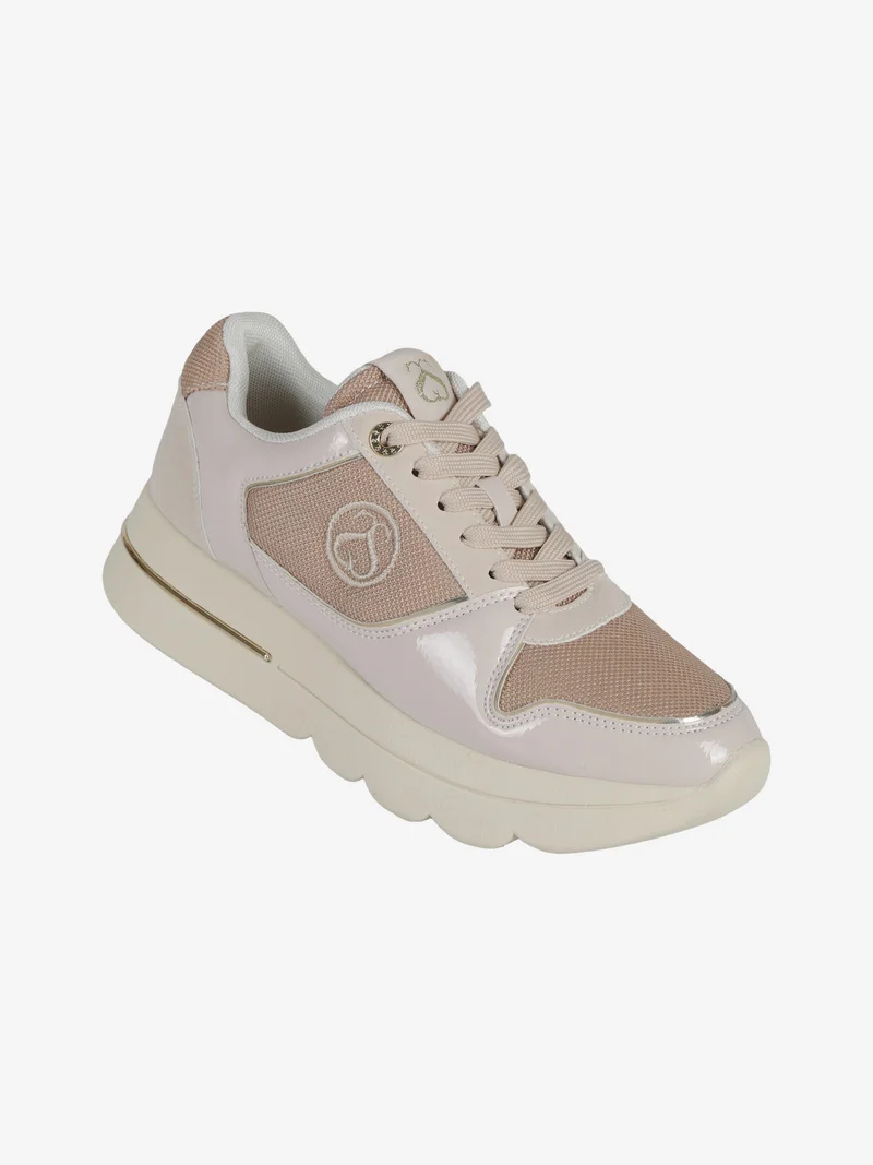 TORONTO PATENT GLITTER Sneakers donna con flatform - rosa