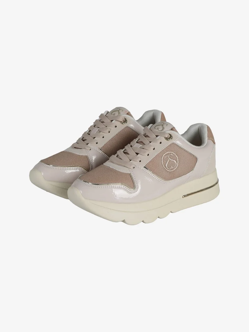 TORONTO PATENT GLITTER Sneakers donna con flatform - rosa