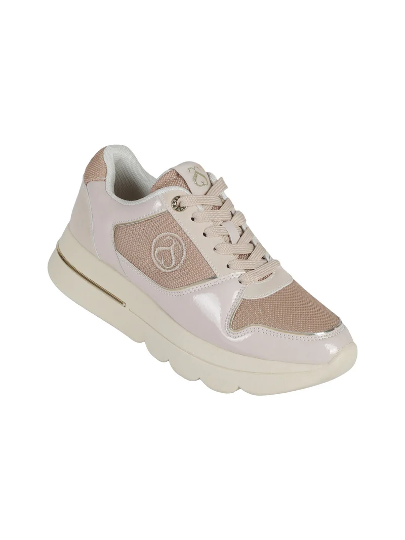 TORONTO PATENT GLITTER Sneakers donna con flatform - rosa