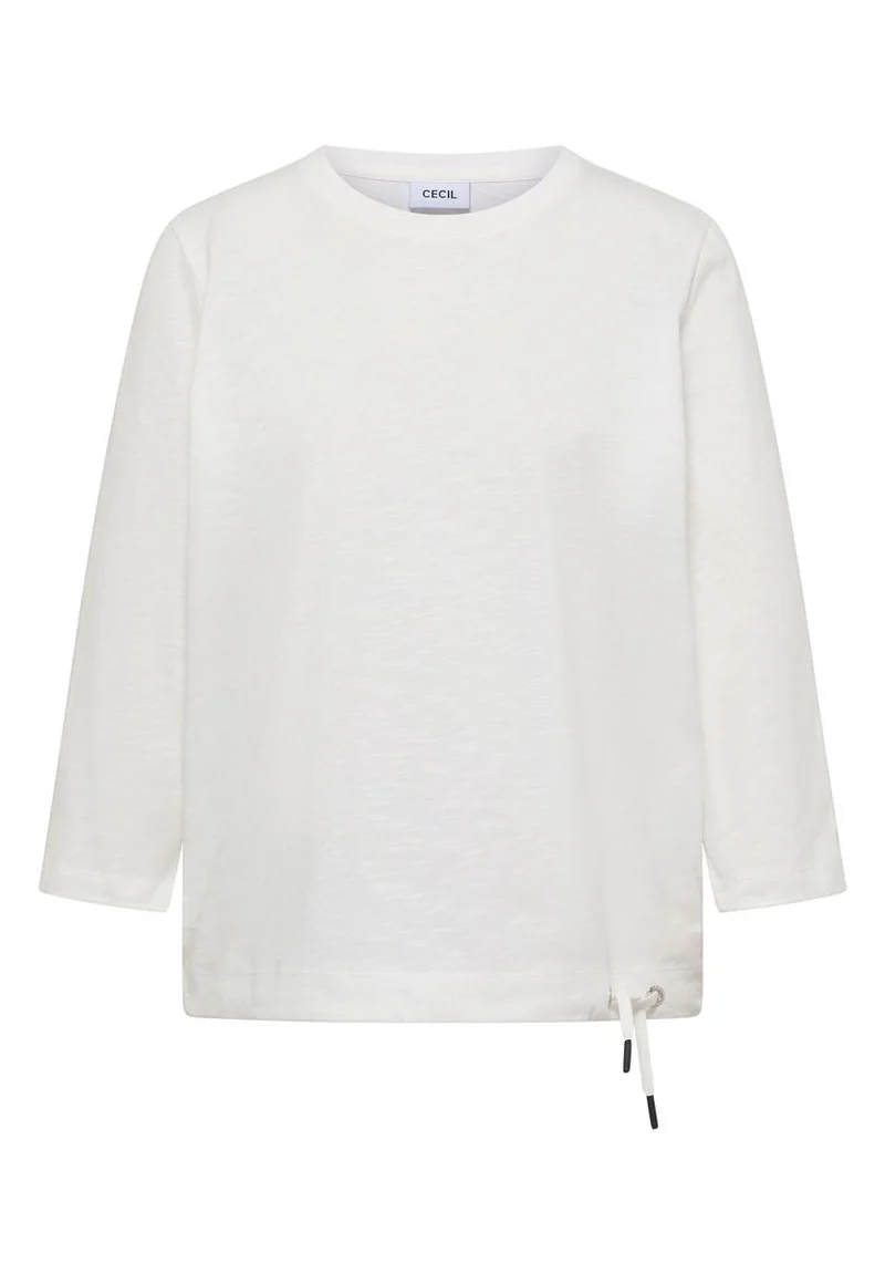 3/4-Arm Shirt mit Rundhals in Unifarbe