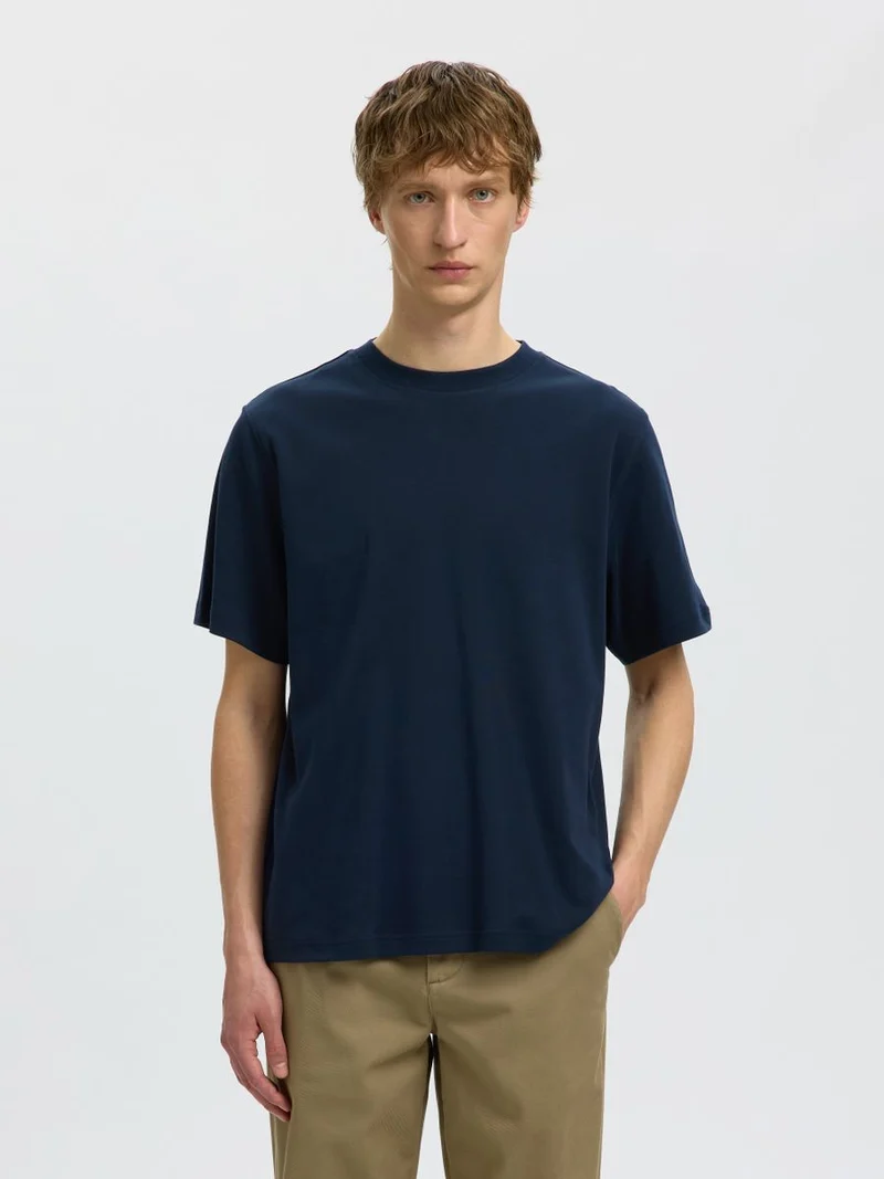 SLMTAJ MID WGT PEACH SS O-NECK TEE NOOS