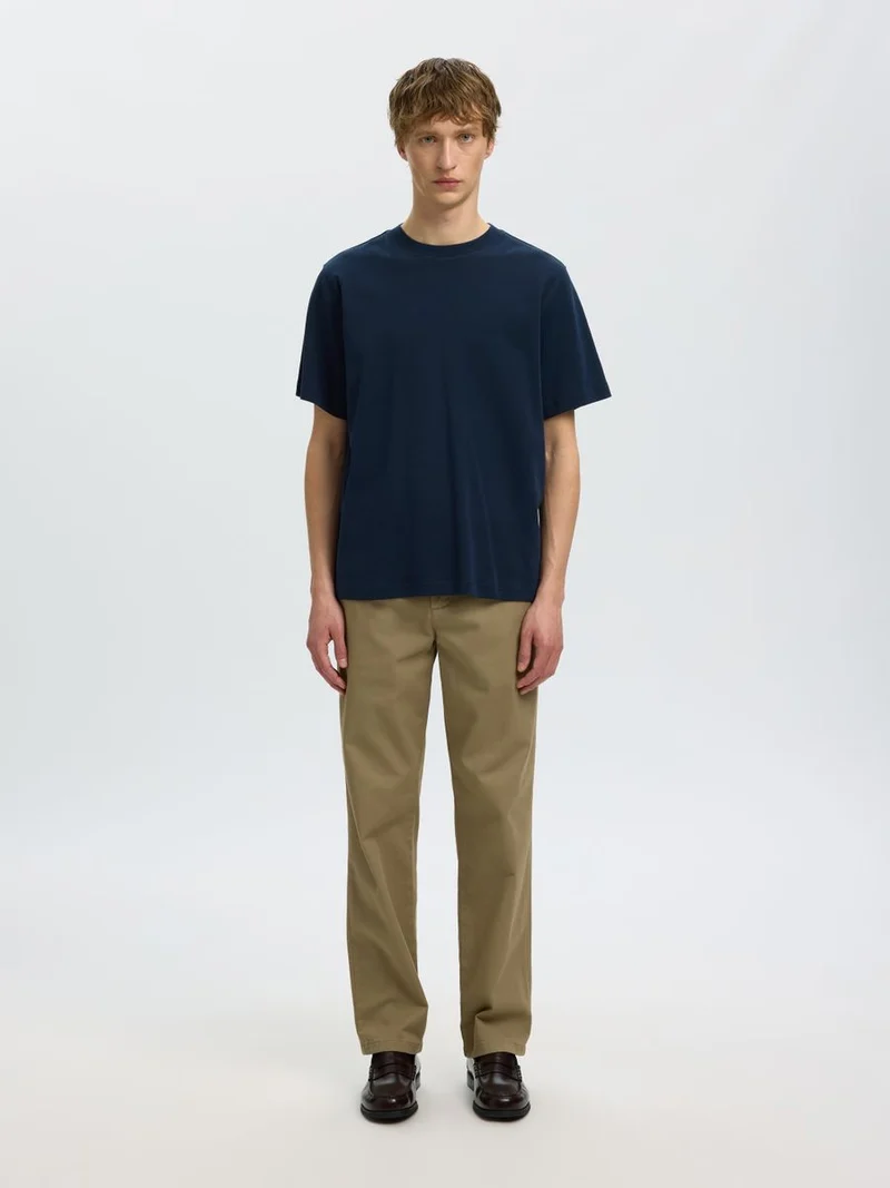 SLMTAJ MID WGT PEACH SS O-NECK TEE NOOS