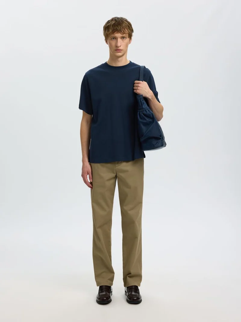 SLMTAJ MID WGT PEACH SS O-NECK TEE NOOS