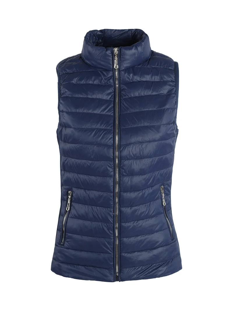 Giacca smanicata da donna - blu scuro