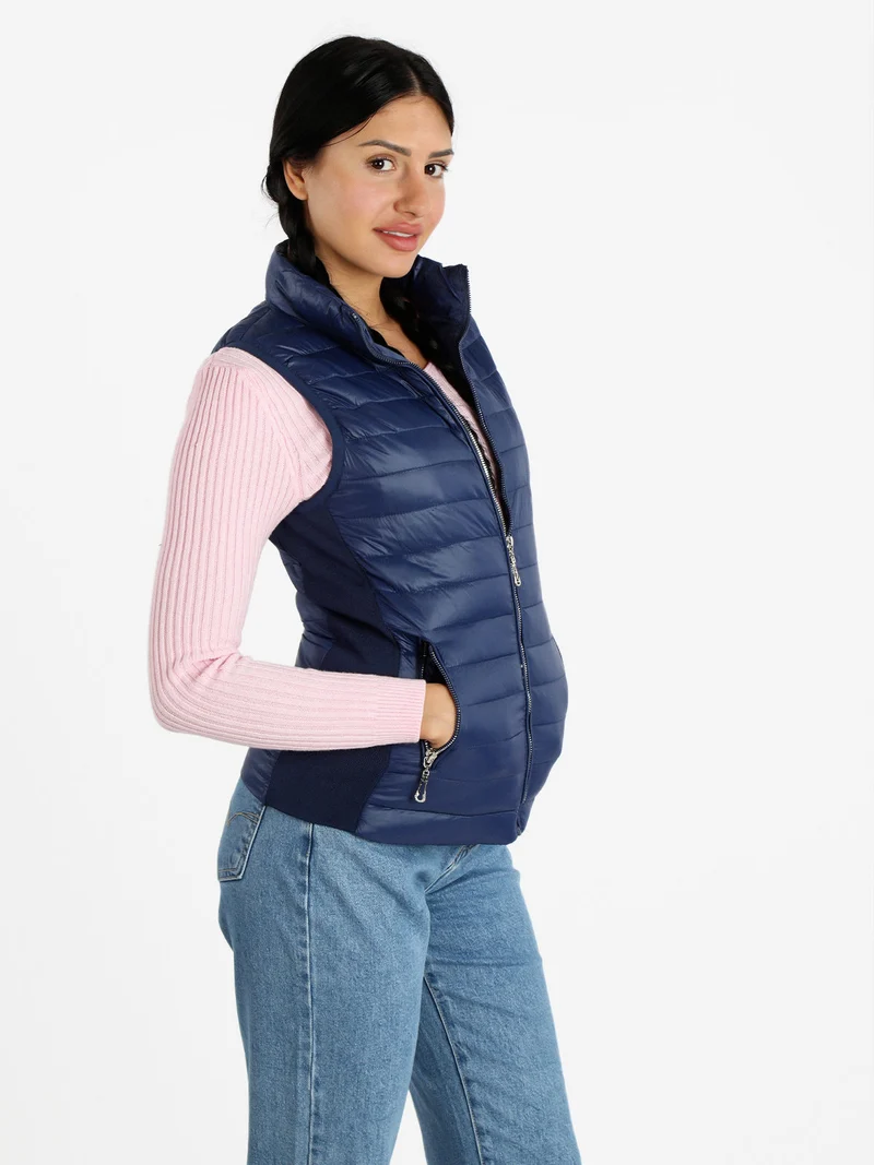 Giacca smanicata da donna - blu scuro