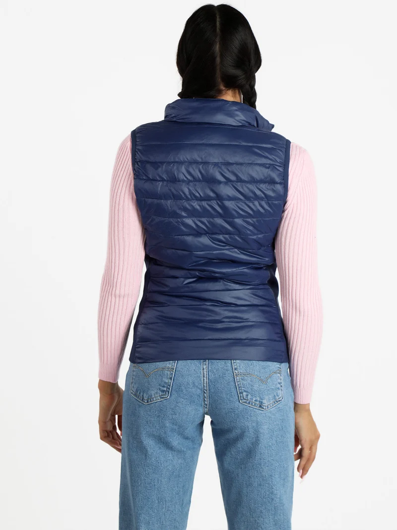 Giacca smanicata da donna - blu scuro