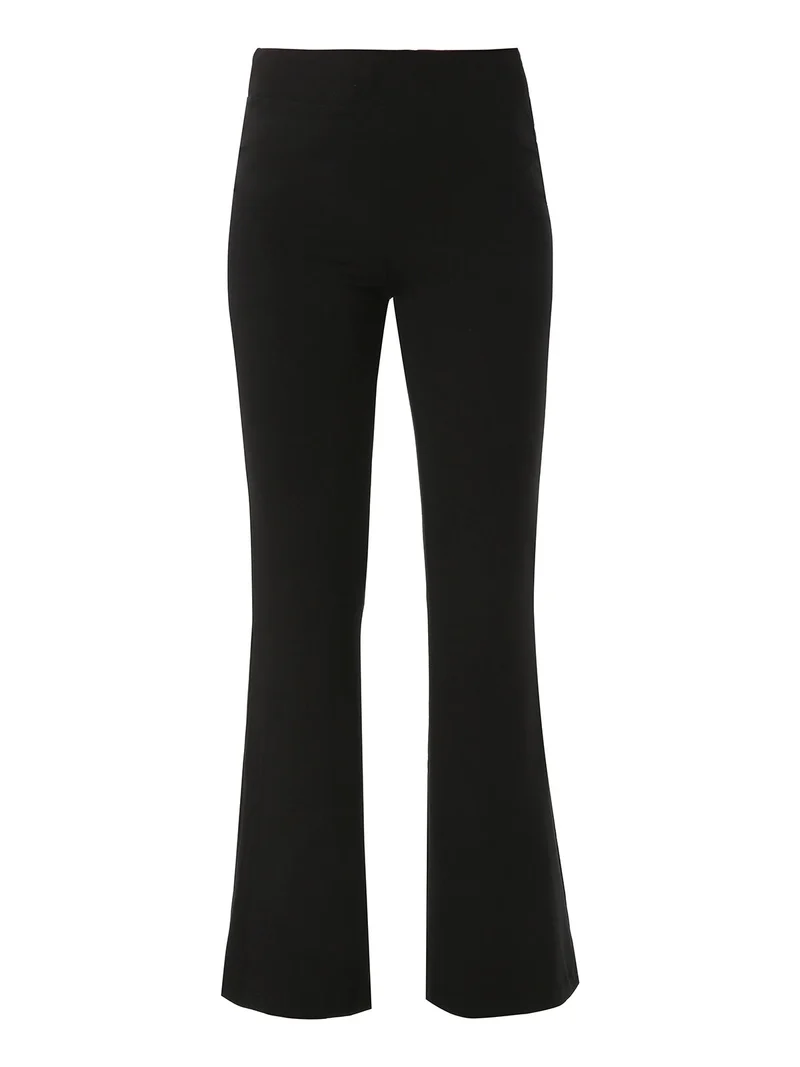 Leggings donna elasticizzati a zampa - nero