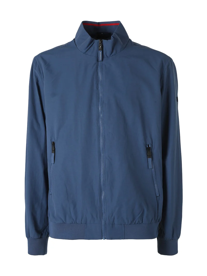Giacca a vento da uomo con zip - blu
