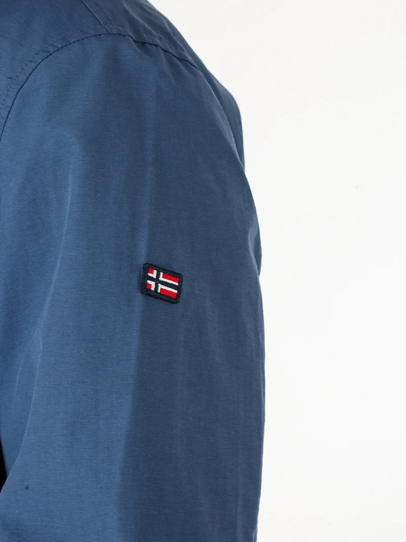 Giacca a vento da uomo con zip - blu