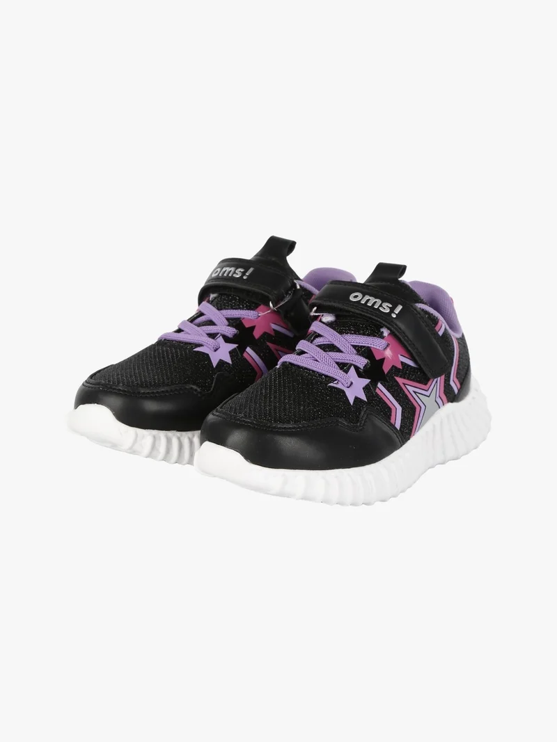 Sneakers da bambina con gliitter - nero
