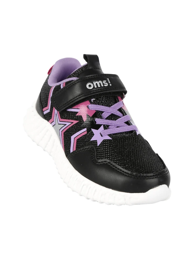 Sneakers da bambina con gliitter - nero
