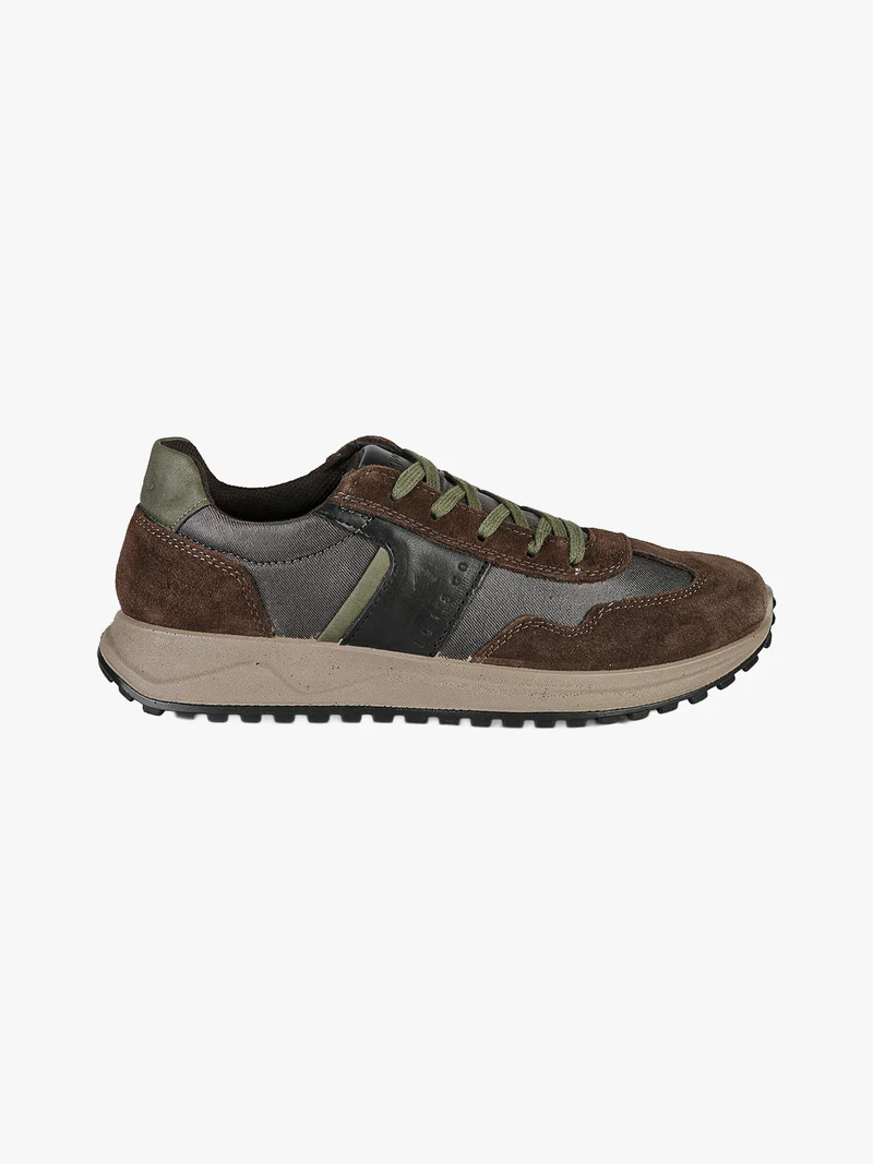 Sneakers da uomo in pelle - moro