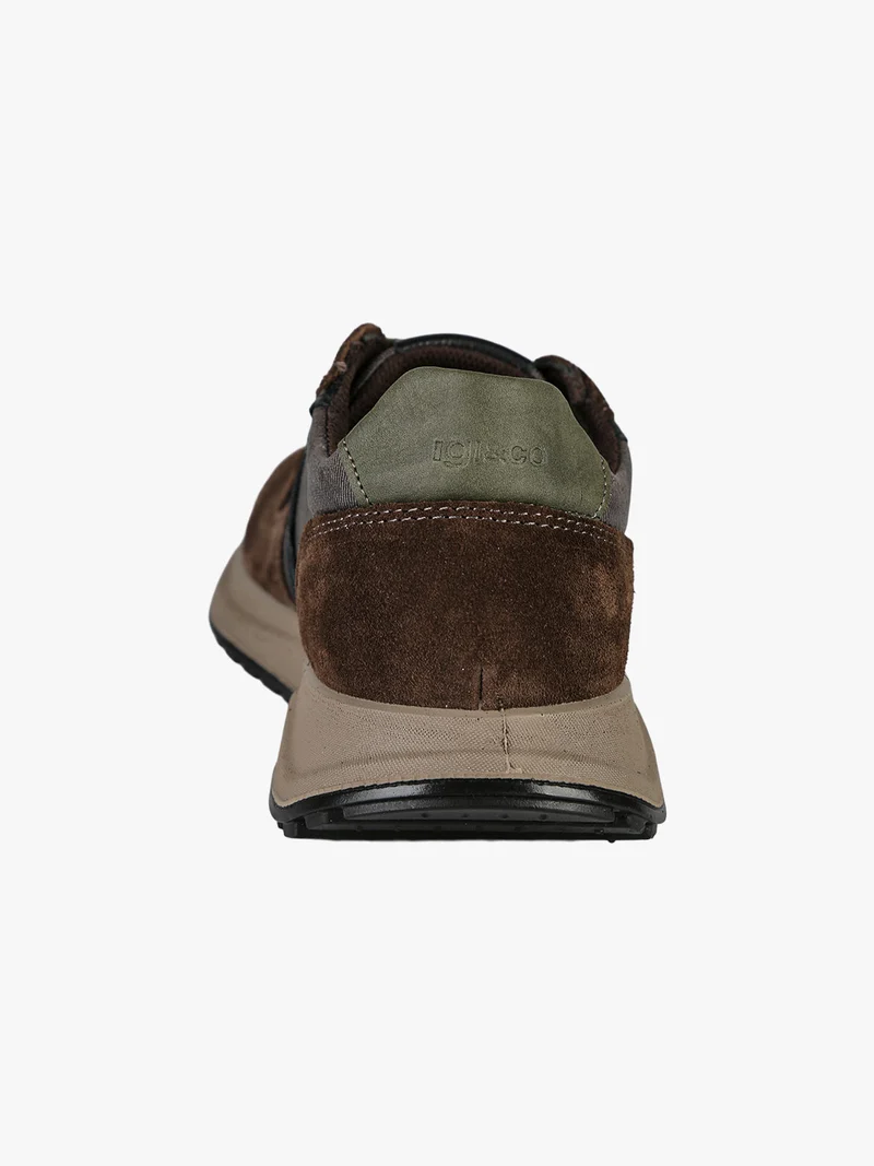 Sneakers da uomo in pelle - moro