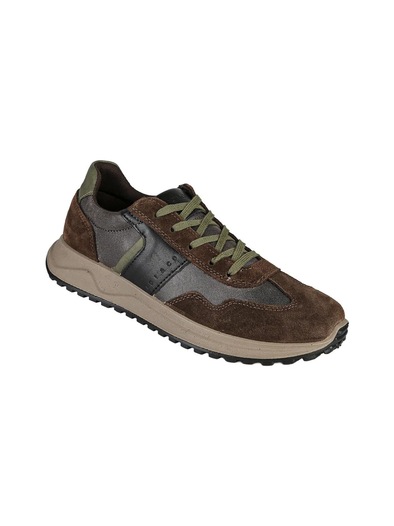 Sneakers da uomo in pelle - moro