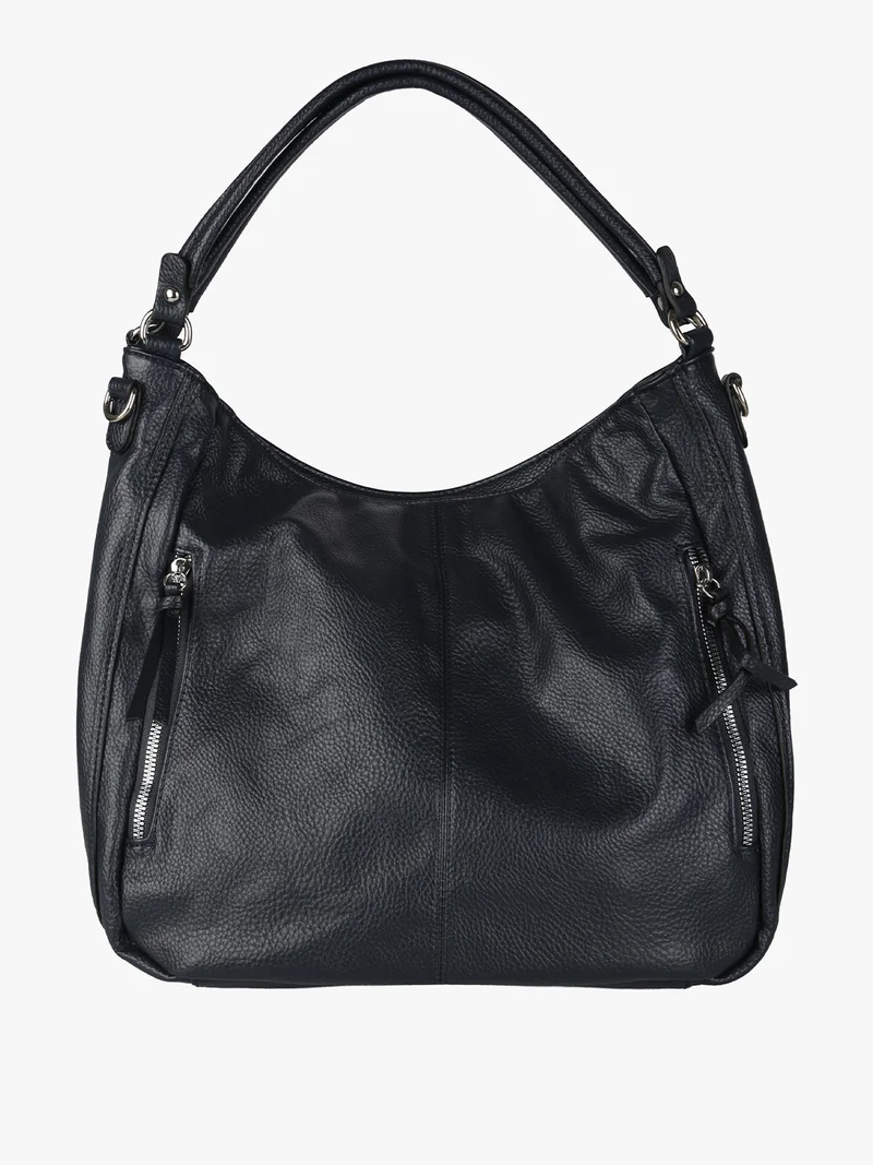 Borsa hobo da donna in ecopelle - blu scuro