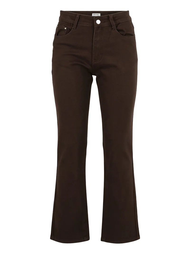 Pantaloni donna a vita alta - moro