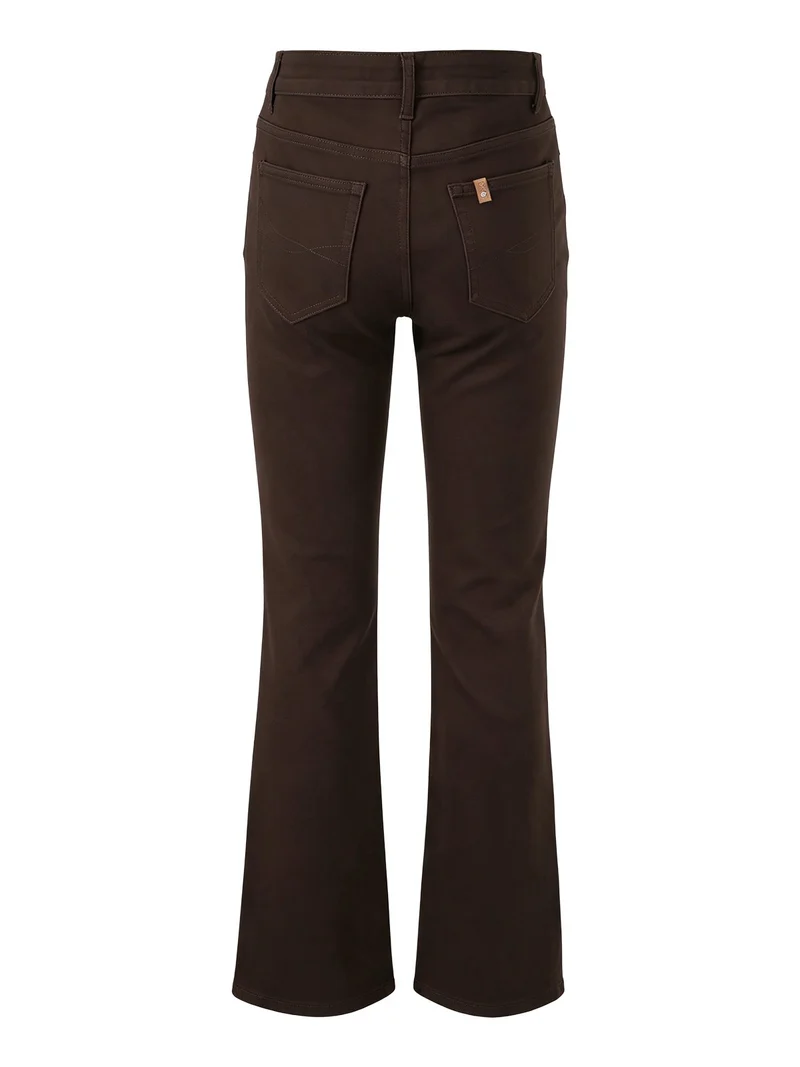 Pantaloni donna a vita alta - moro