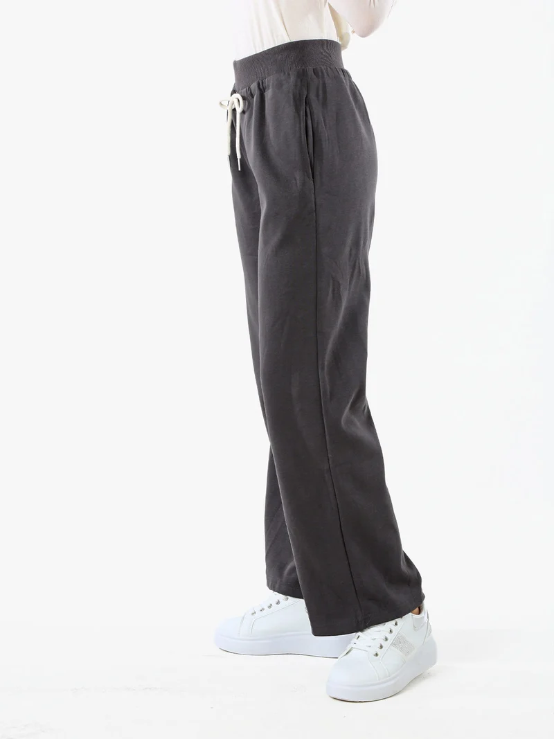 Pantaloni da donna sportivi a gamba larga - grigio