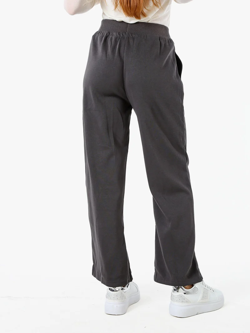 Pantaloni da donna sportivi a gamba larga - grigio
