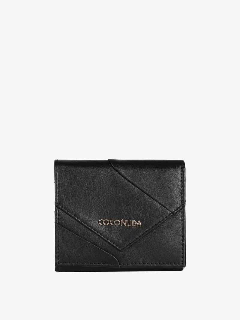 Mini portafoglio in pelle da donna - nero