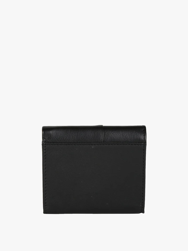 Mini portafoglio in pelle da donna - nero