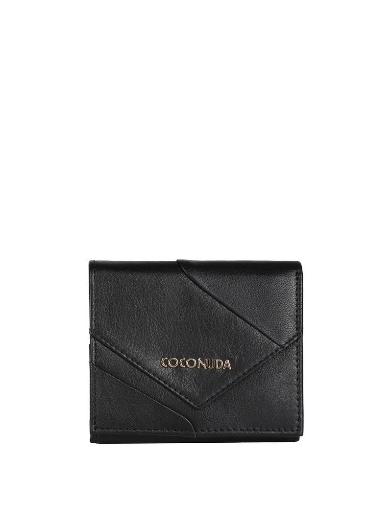 Mini portafoglio in pelle da donna - nero