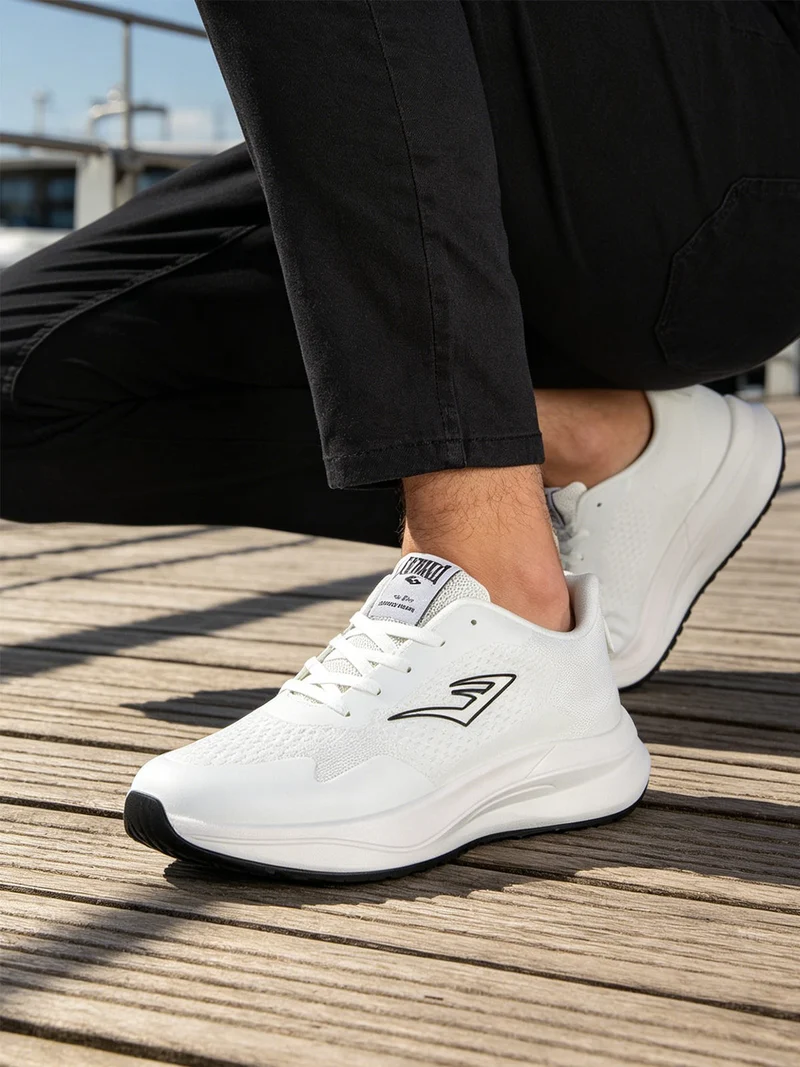 Sneakers sportive da uomo stringate - bianco
