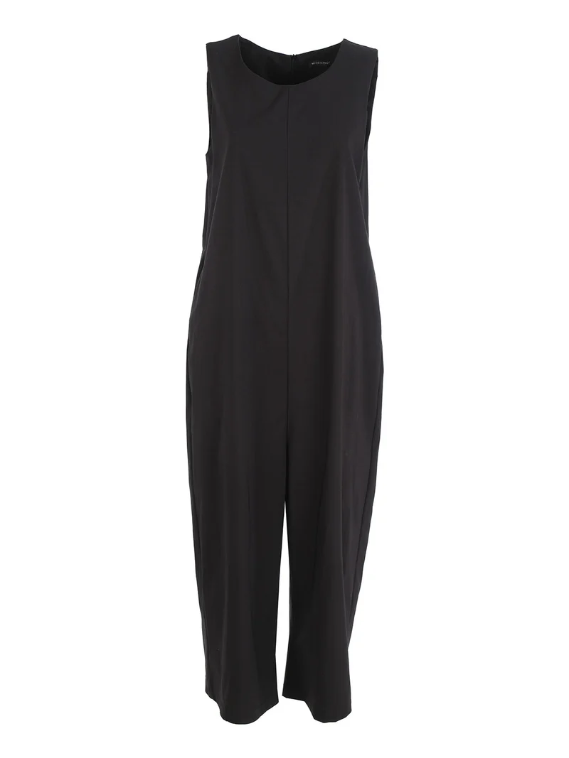 Tuta jumpsuite oversize da donna - nero