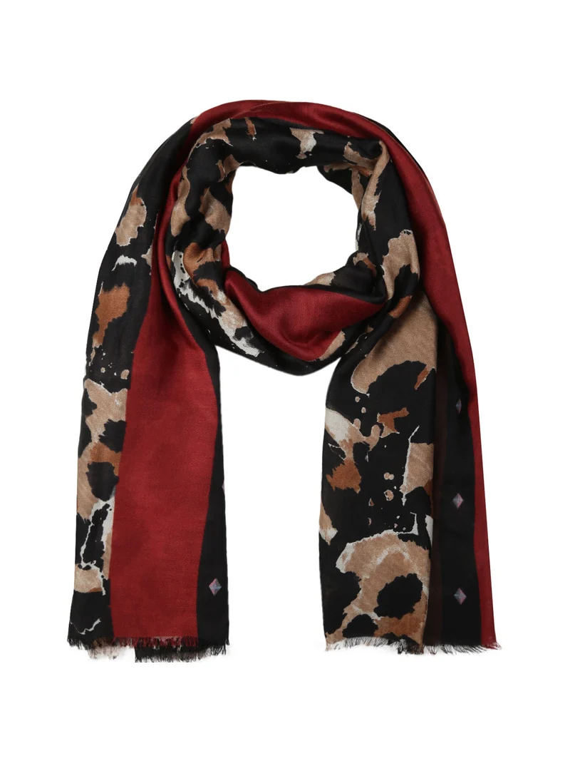 Sciarpa donna a fantasia - beige