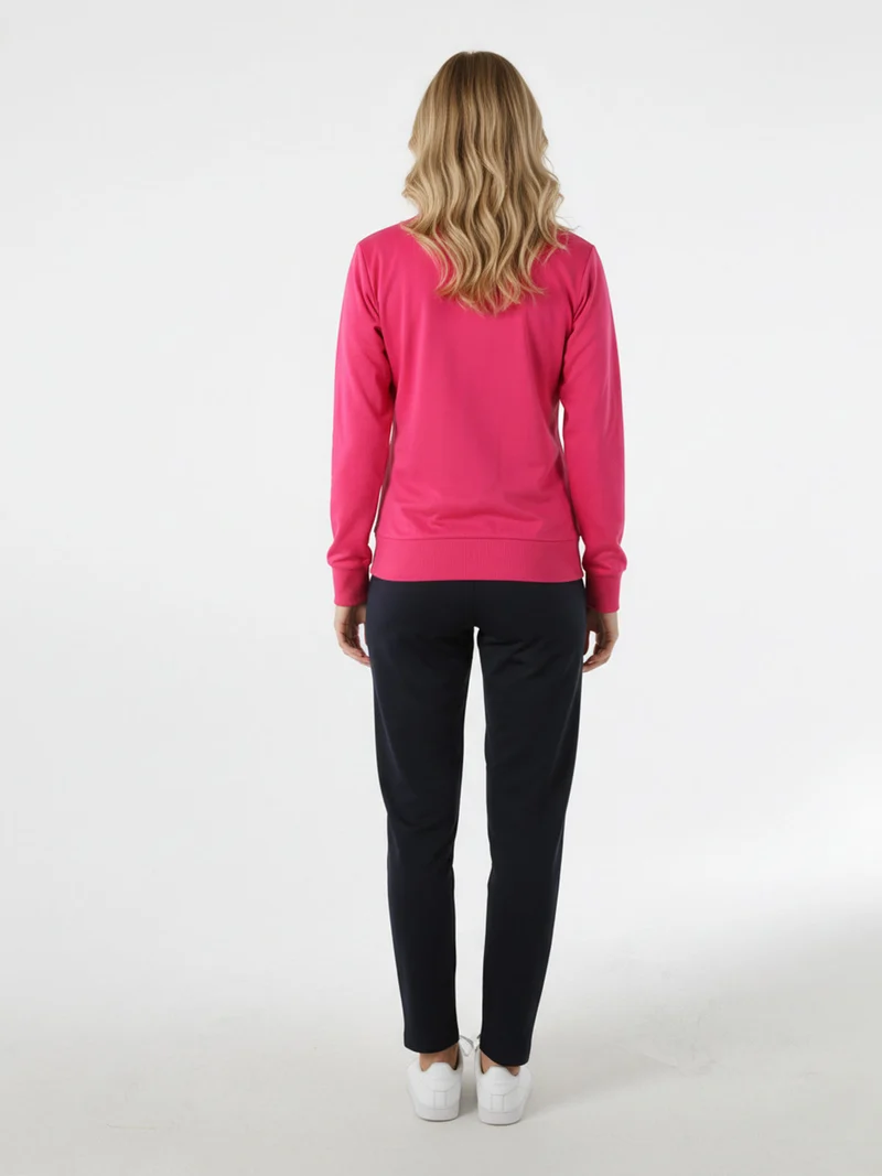 Completo tuta da donna 2 pezzi full zip - fucsia