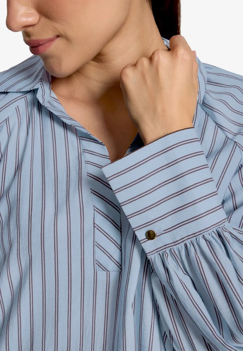 Gestreifte Bluse mit Hemdkragen