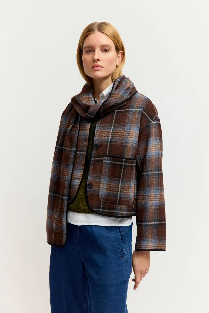 Woolen Check Jacket