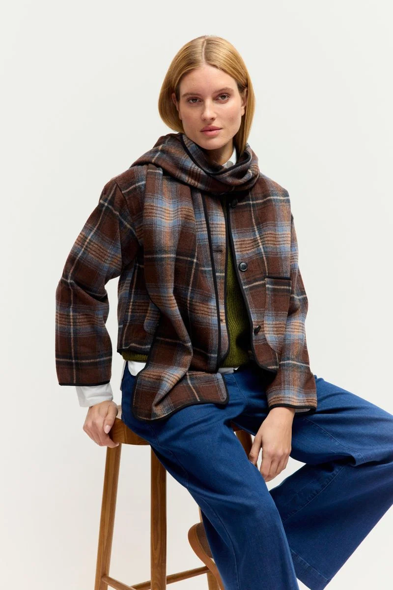 Woolen Check Jacket