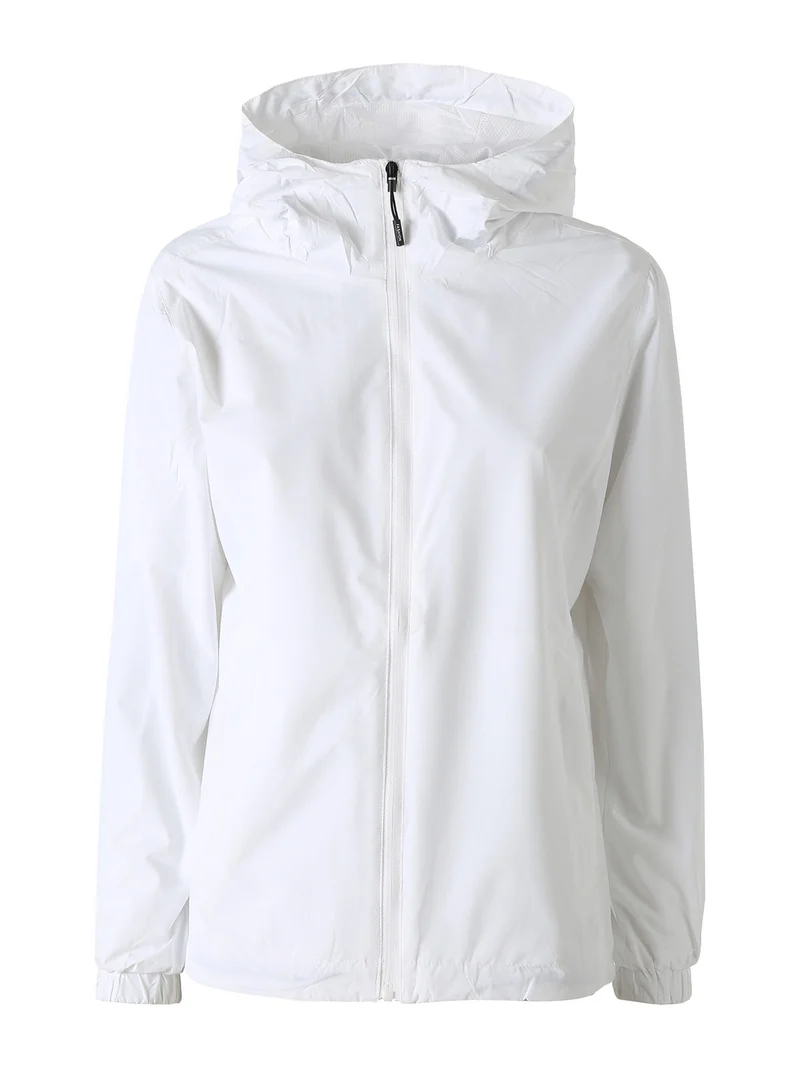 Giacca a vento da donna con cappuccio - bianco