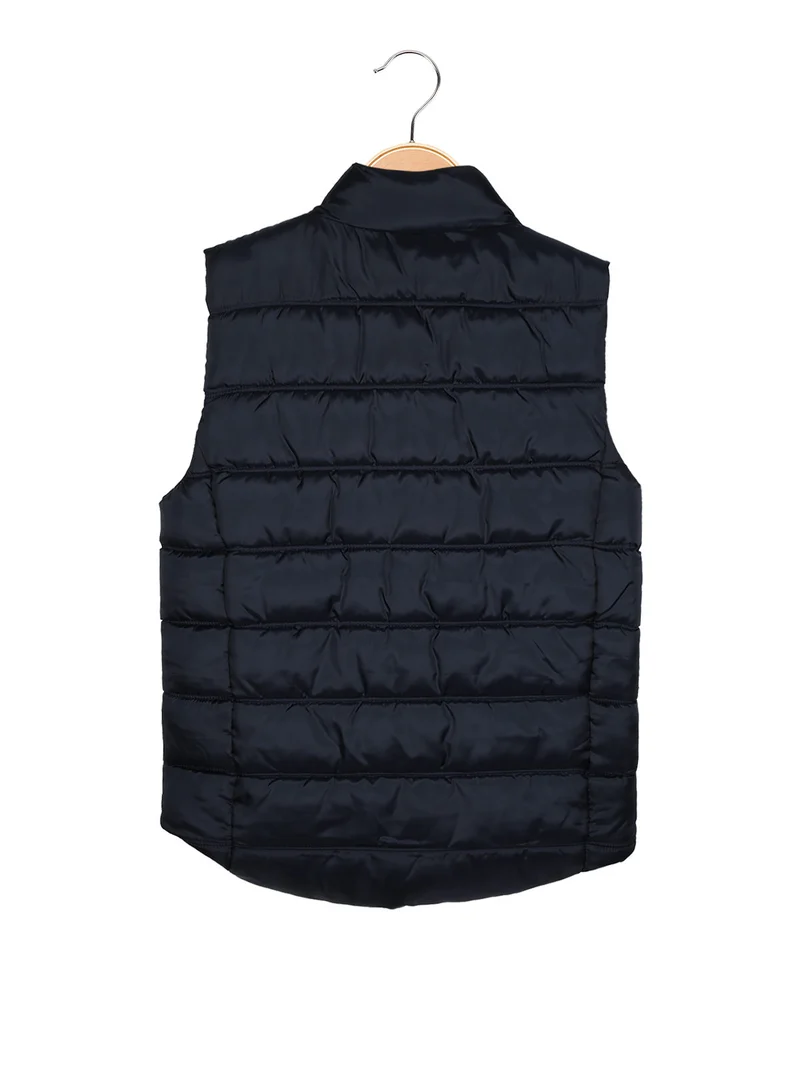 Gilet imbottito da bambino con zip - blu