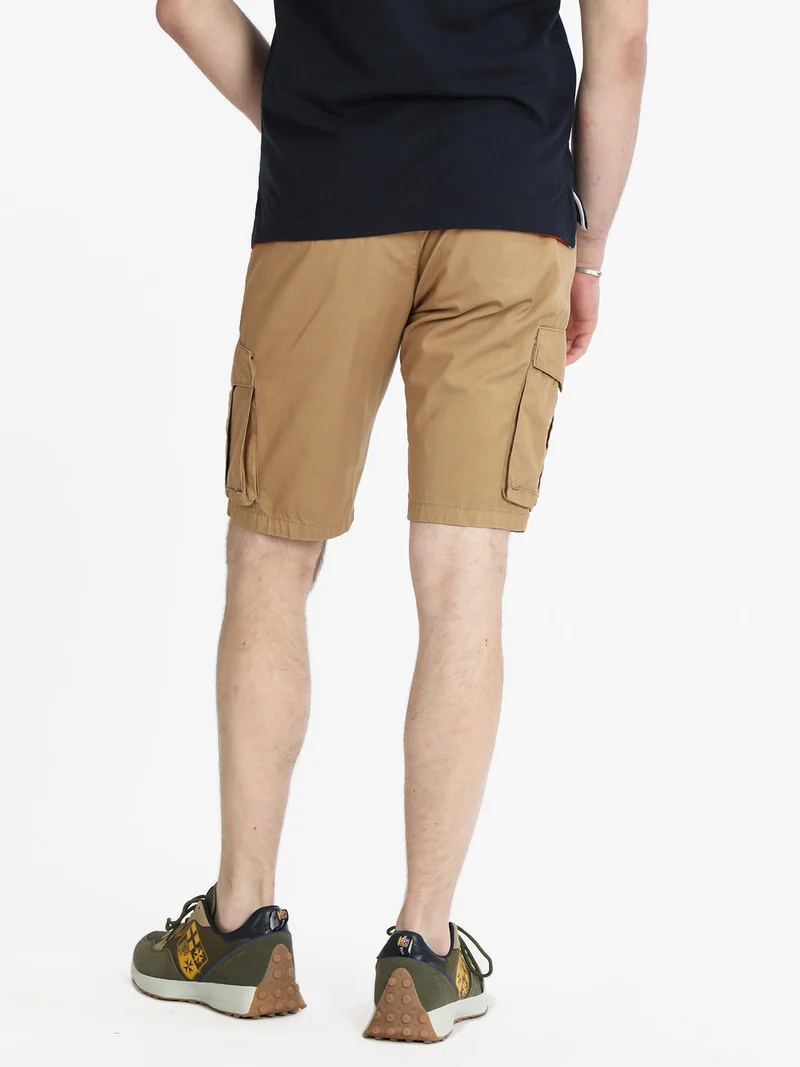 Bermuda cargo da uomo con coulisse - cammello