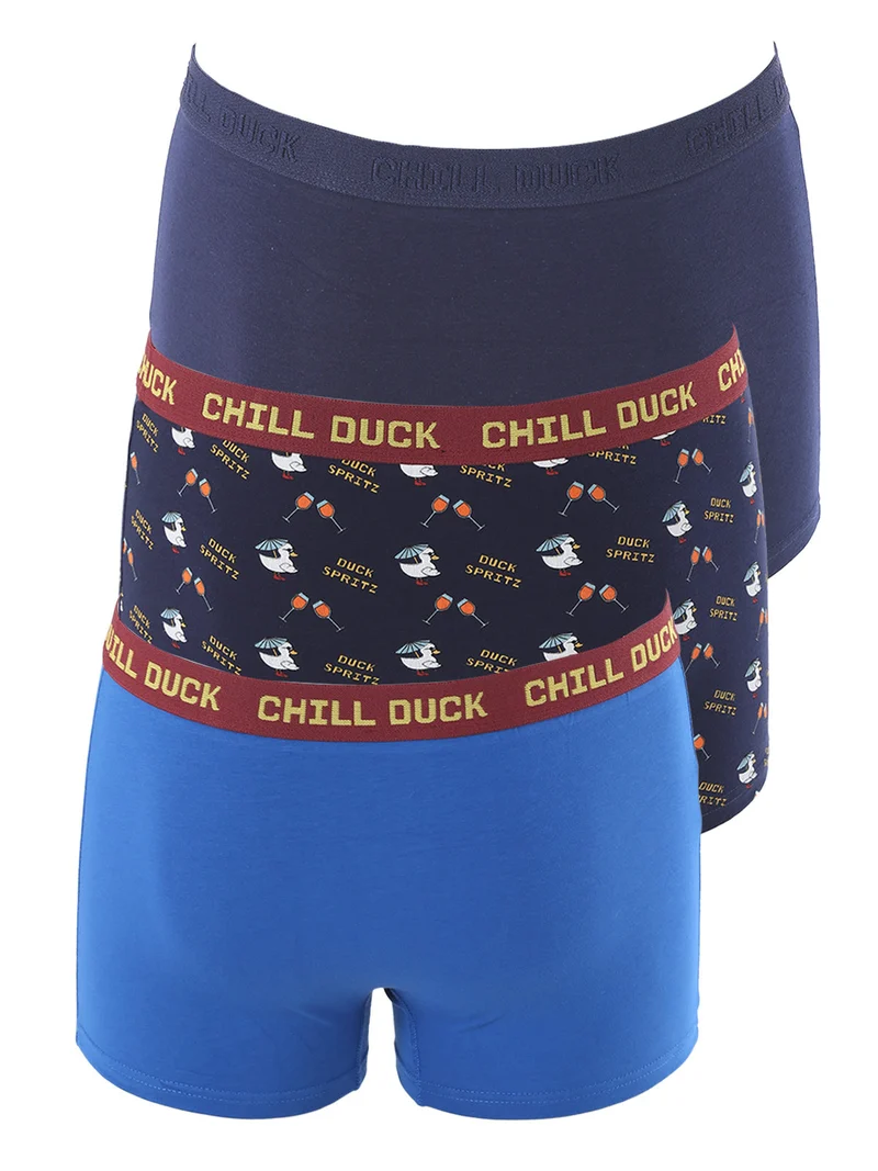 Confezione da 3 boxer da uomo in cotone con stampe disegni - bluette
