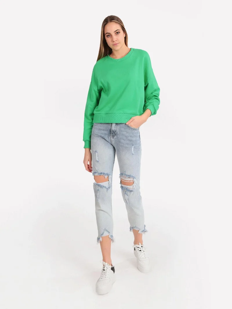 Jeans donna mom con strappi - jeans
