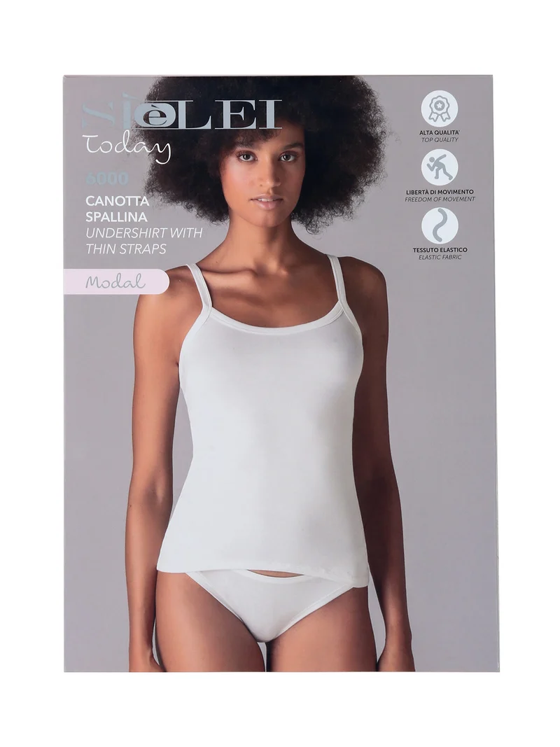 Canotta donna con spalline sottili - cielo