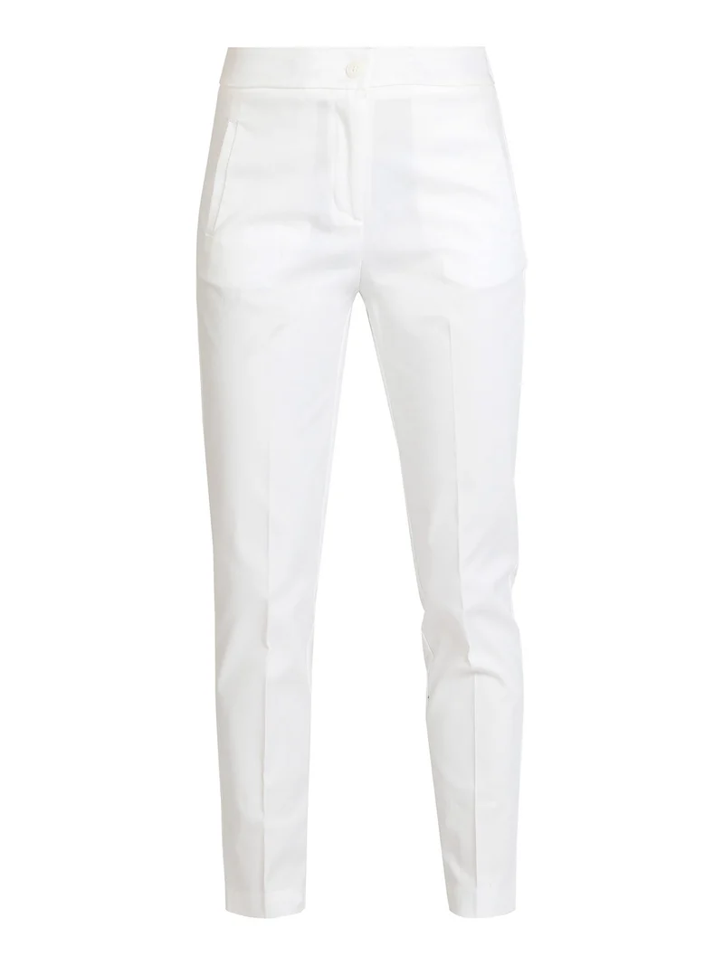 Pantaloni eleganti in cotone donna - bianco