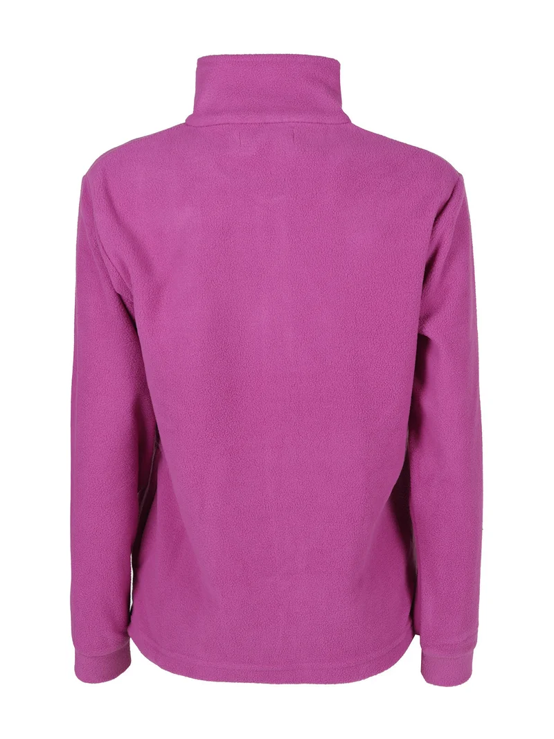 Felpa in pile da donna con zip - porpora